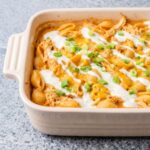 Dairy Free Buffalo Chicken Pasta Bake