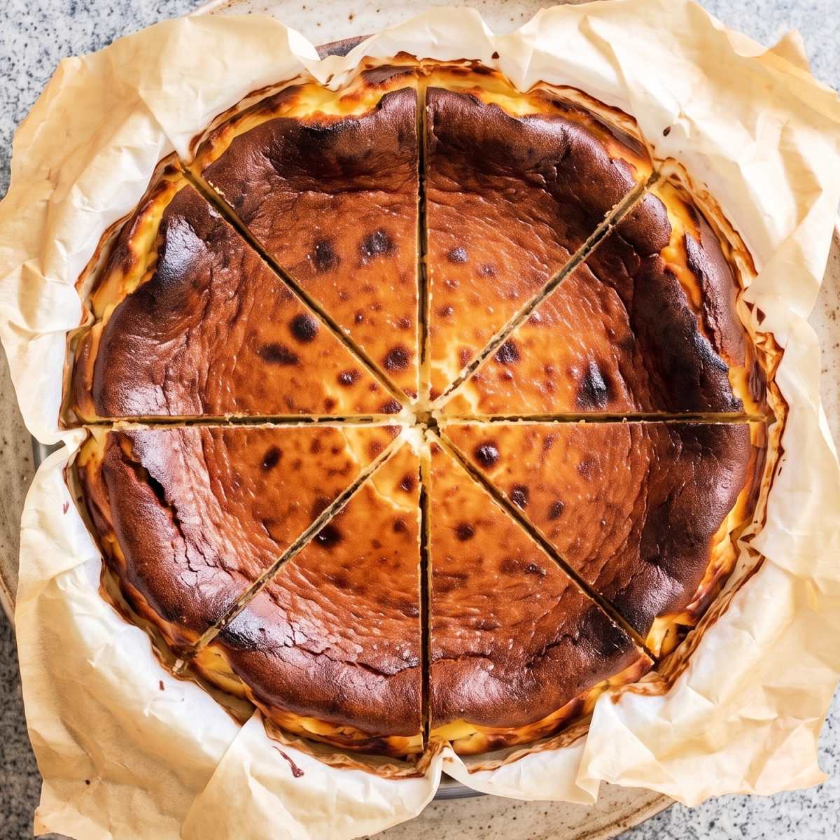 Dairy Free Burnt Basque Cheesecake
