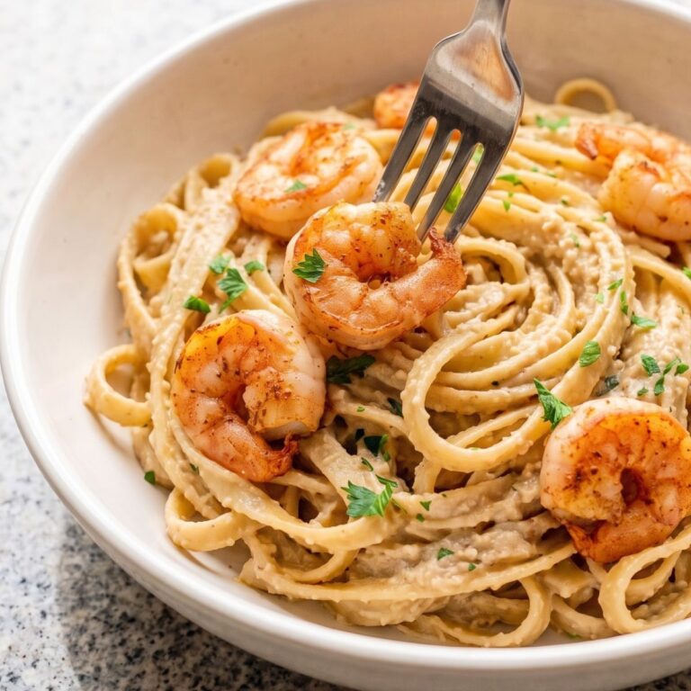 Dairy Free Cajun Shrimp Alfredo