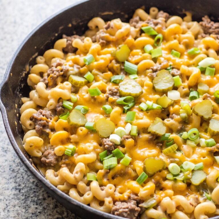 Dairy Free Cheeseburger Pasta Skillet