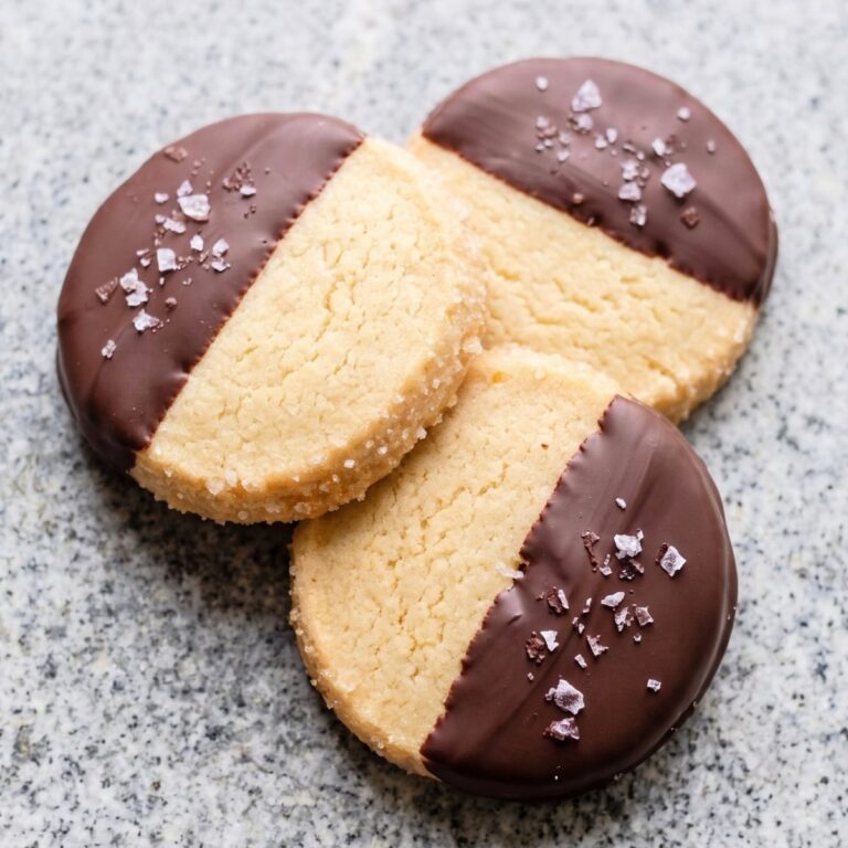 Dairy Free Chocolate Dipped Shortbread Cookies