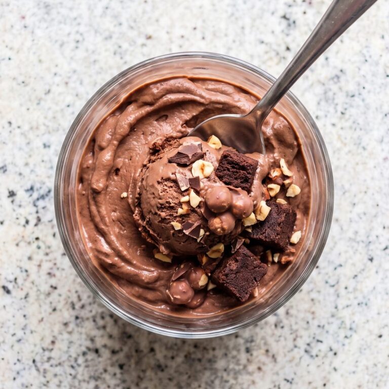 Dairy Free Chocolate Hazelnut Brownie Ice Cream