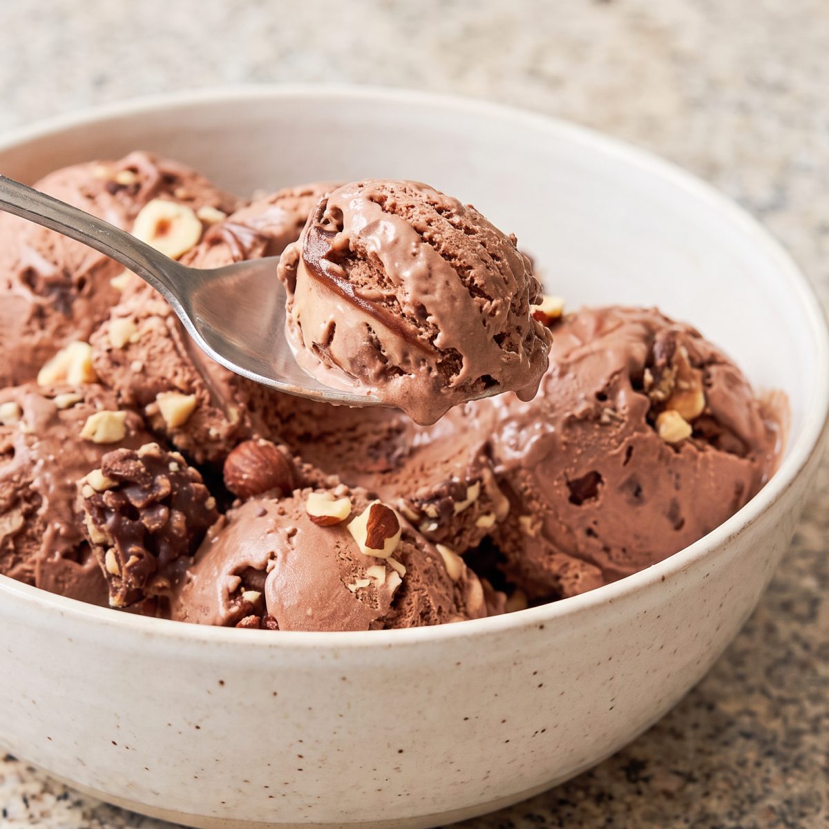 Dairy Free Chocolate Hazelnut Wafer Crunch Ice Cream