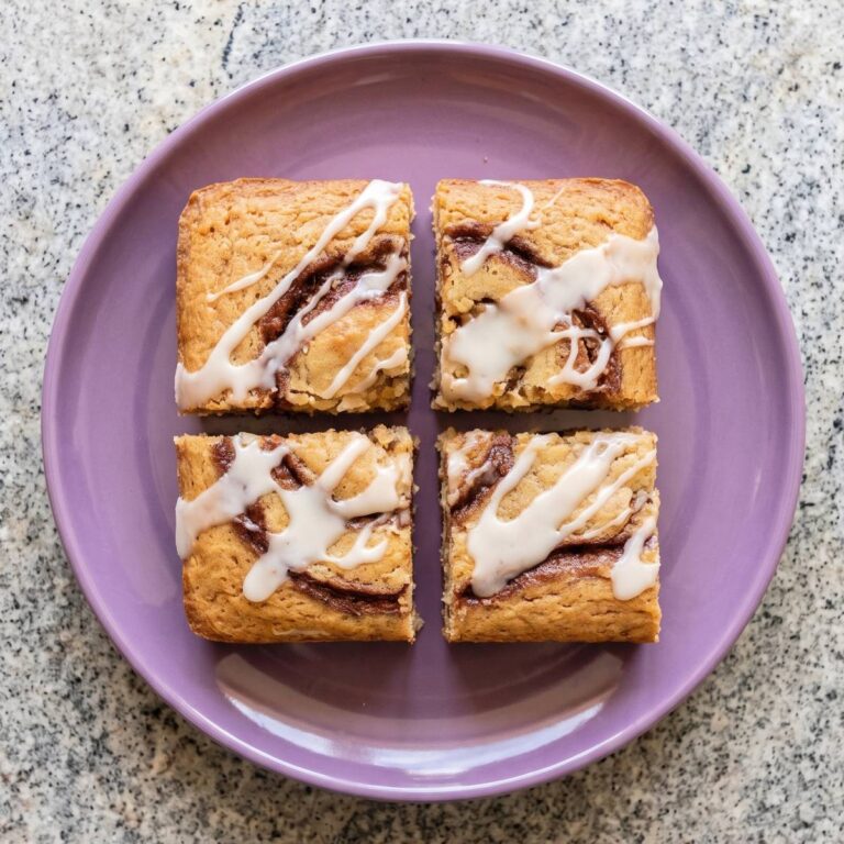Dairy Free Cinnamon Roll Blondies