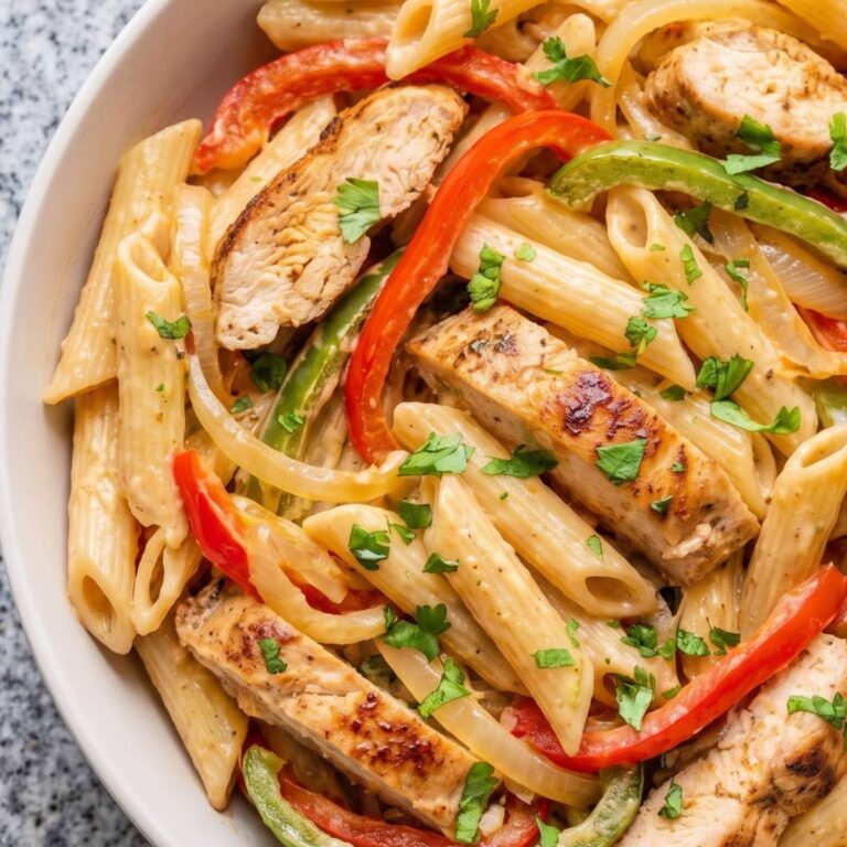 Dairy Free Creamy Chicken Fajita Pasta