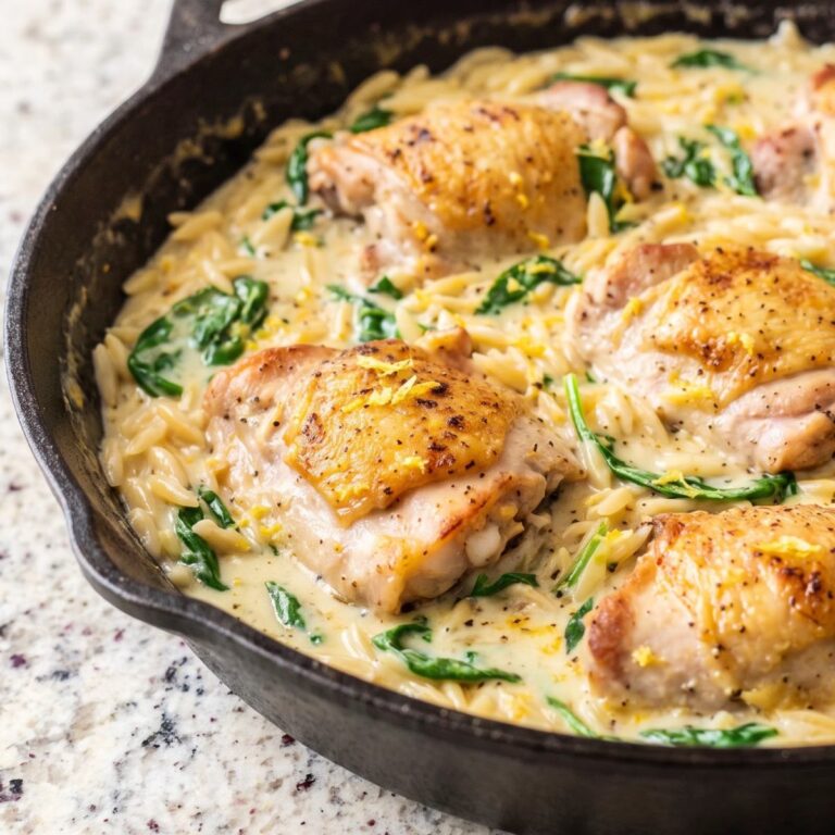 Dairy Free Creamy Lemon Chicken Orzo