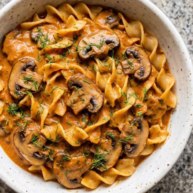 Dairy Free Creamy Mushroom Stroganoff