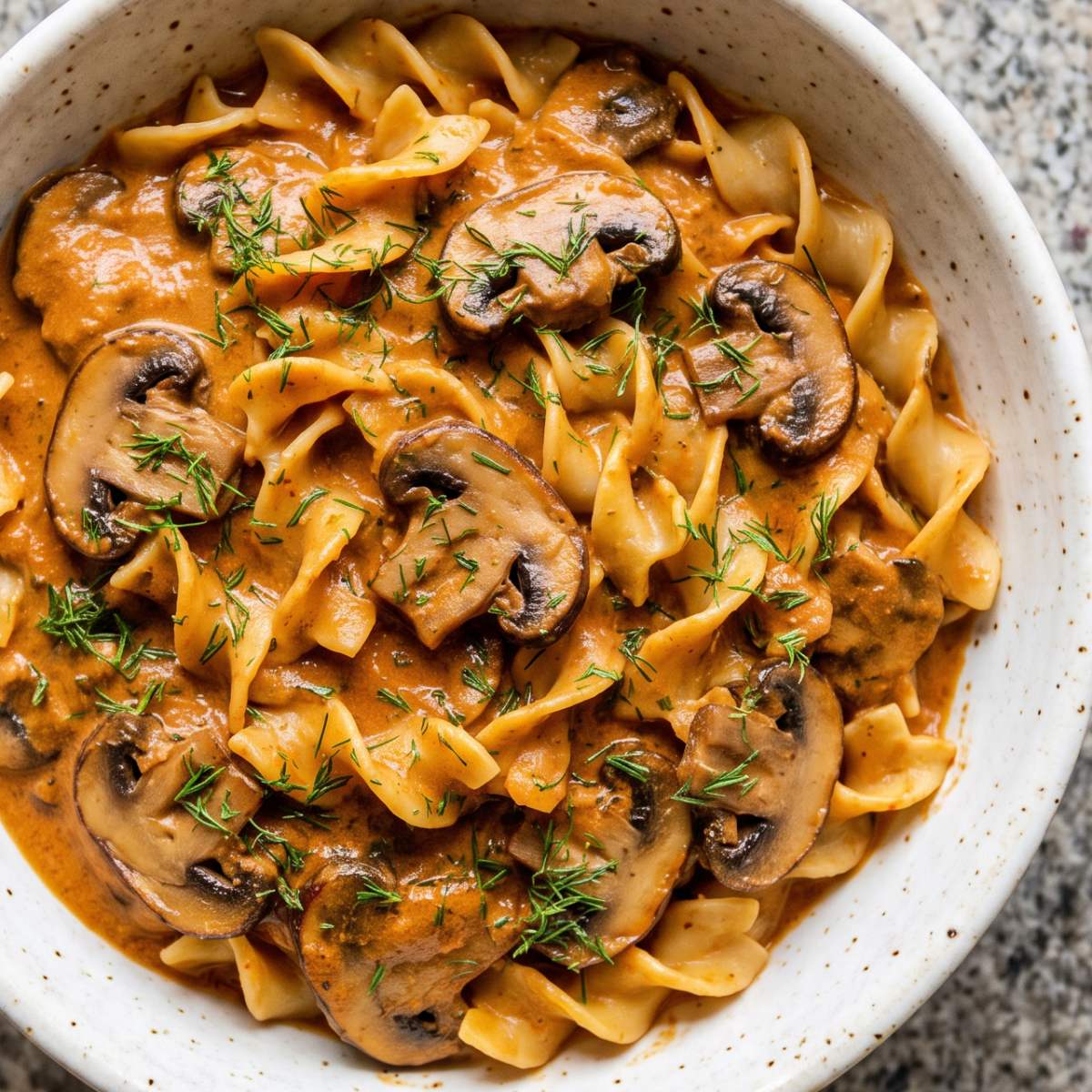 Dairy Free Creamy Mushroom Stroganoff