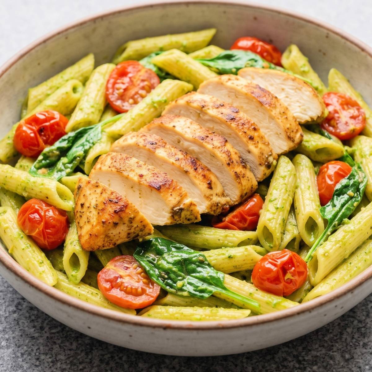 Dairy Free Creamy Pesto Chicken Pasta