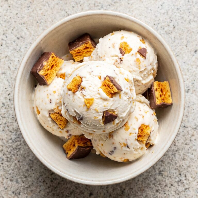 Dairy Free Honeycomb Crunch Ice Cream
