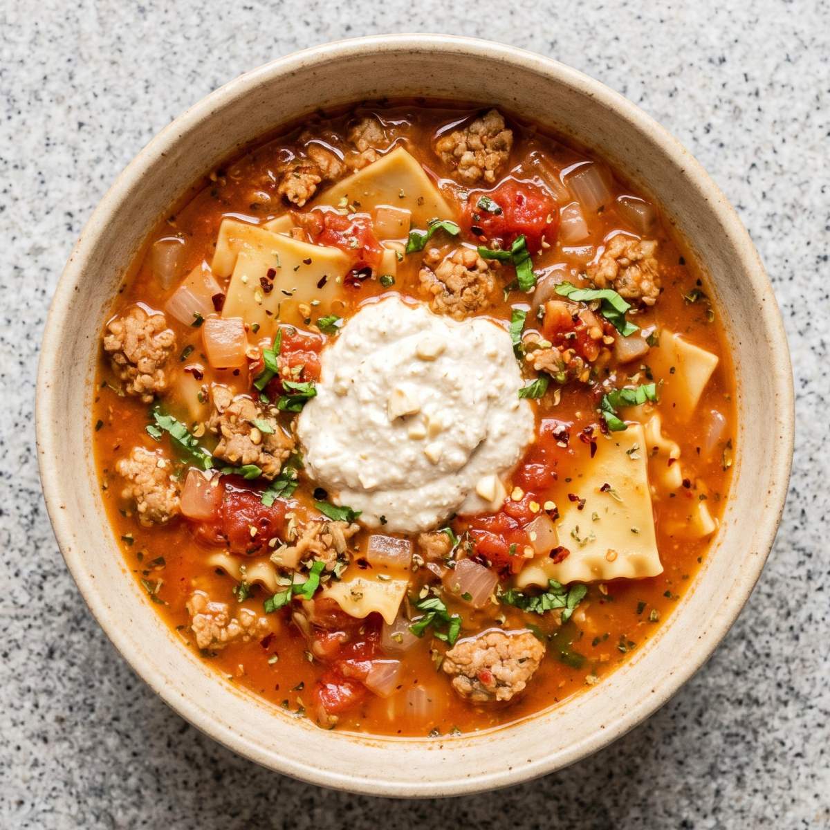 Dairy Free Lasagna Soup