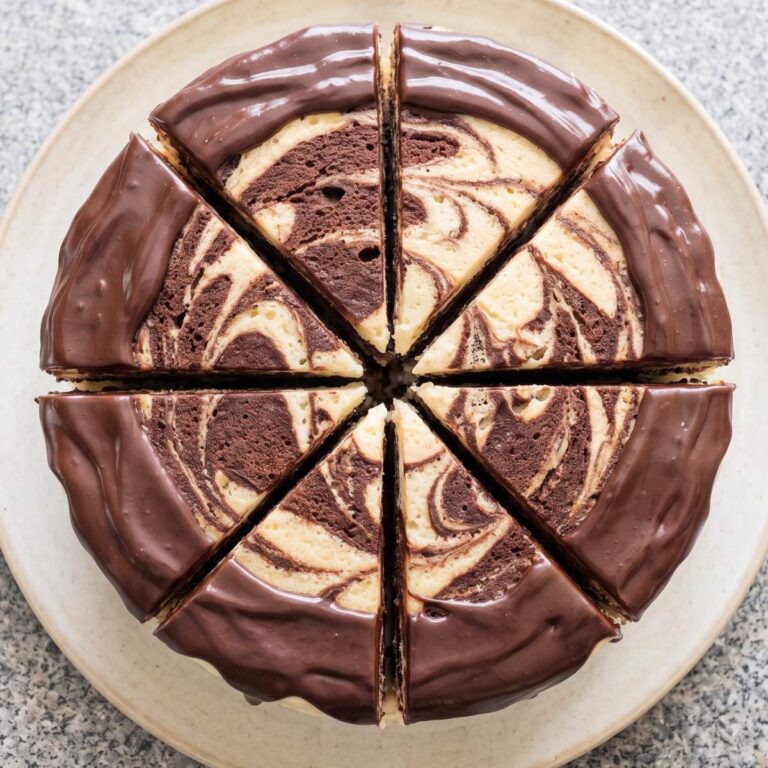 Dairy Free Marble Cake with Chocolate Ganache