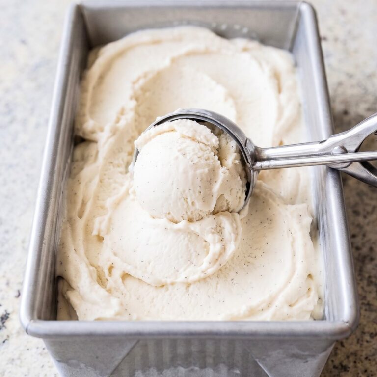 Dairy Free No Churn Vanilla Bean Ice Cream