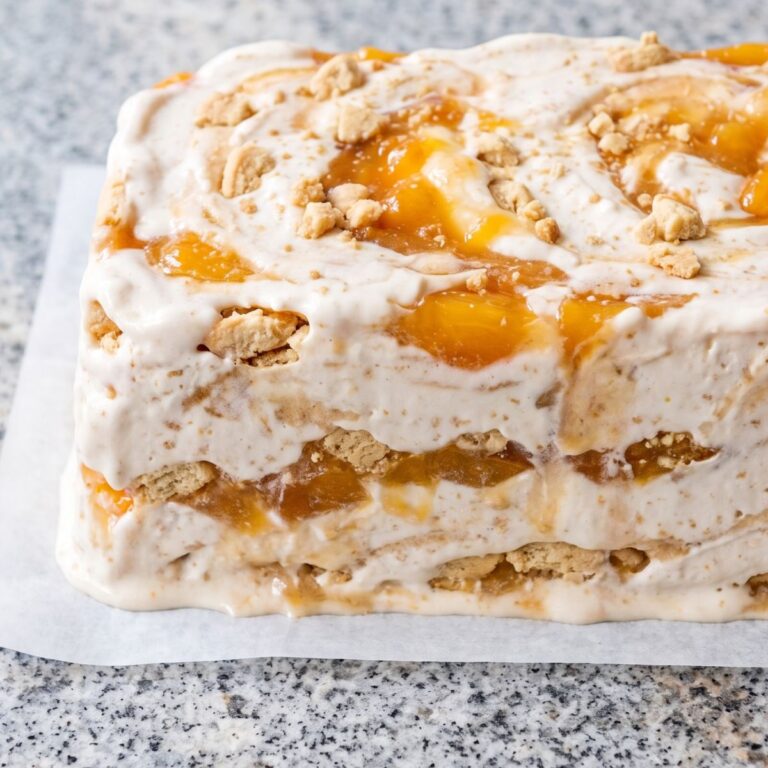 Dairy Free Peaches & Cream Semifreddo