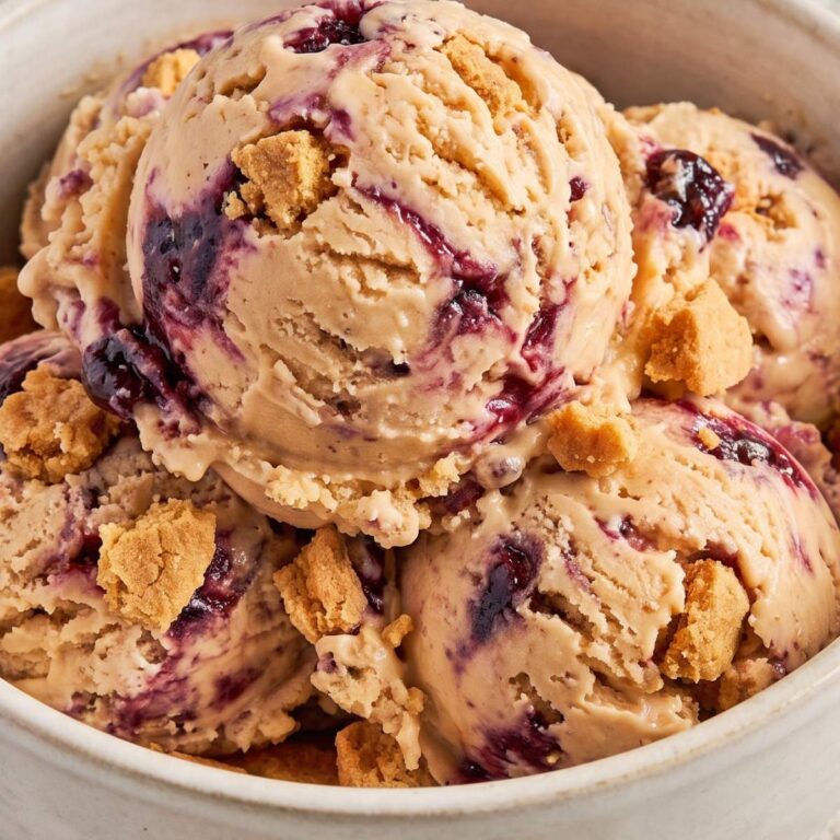 Dairy Free Peanut Butter & Jelly Cookie Ice Cream