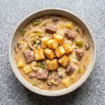 Dairy Free Philly Cheesesteak Soup