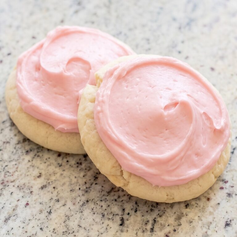 Dairy Free Pink Frosted Sugar Cookies