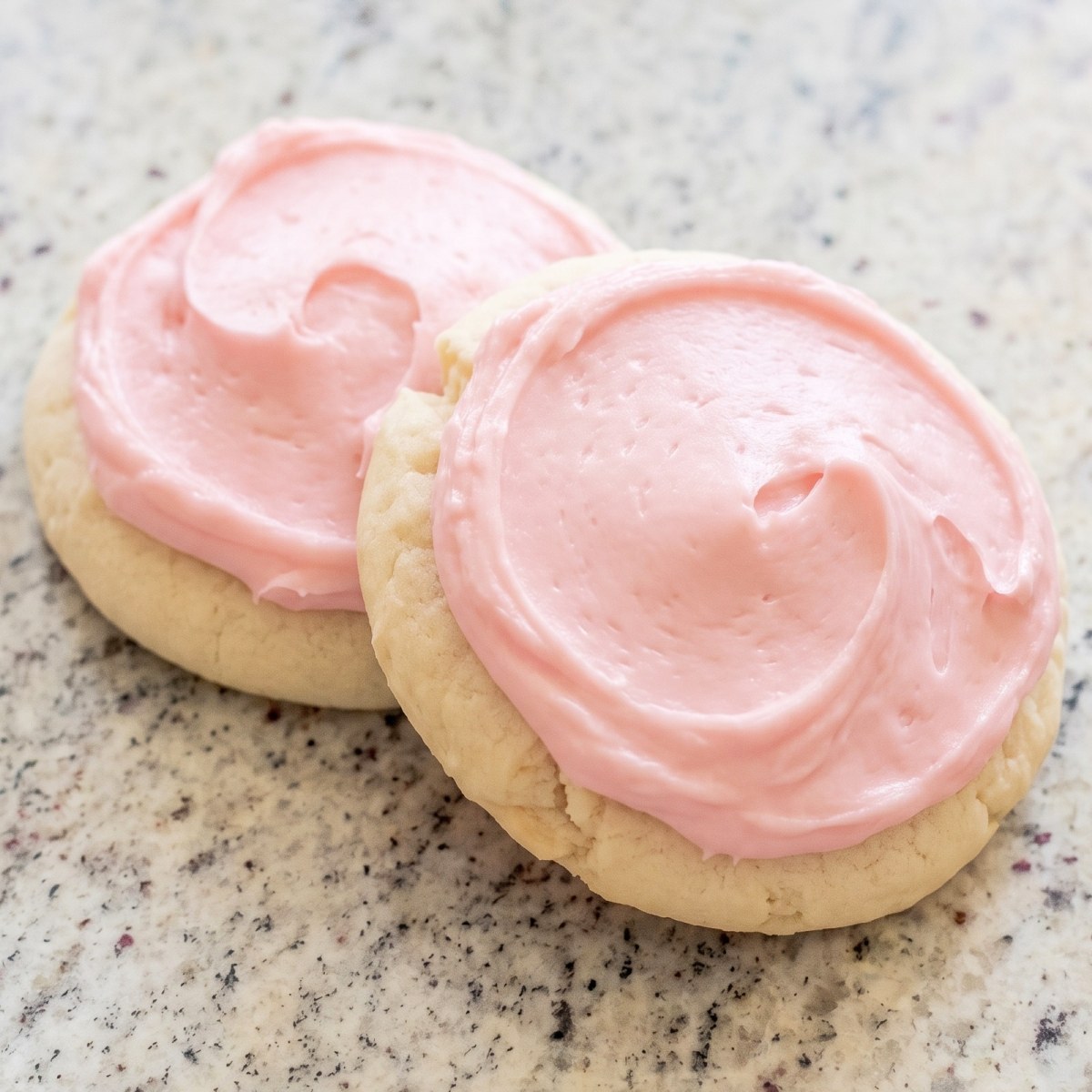 Dairy Free Pink Frosted Sugar Cookies