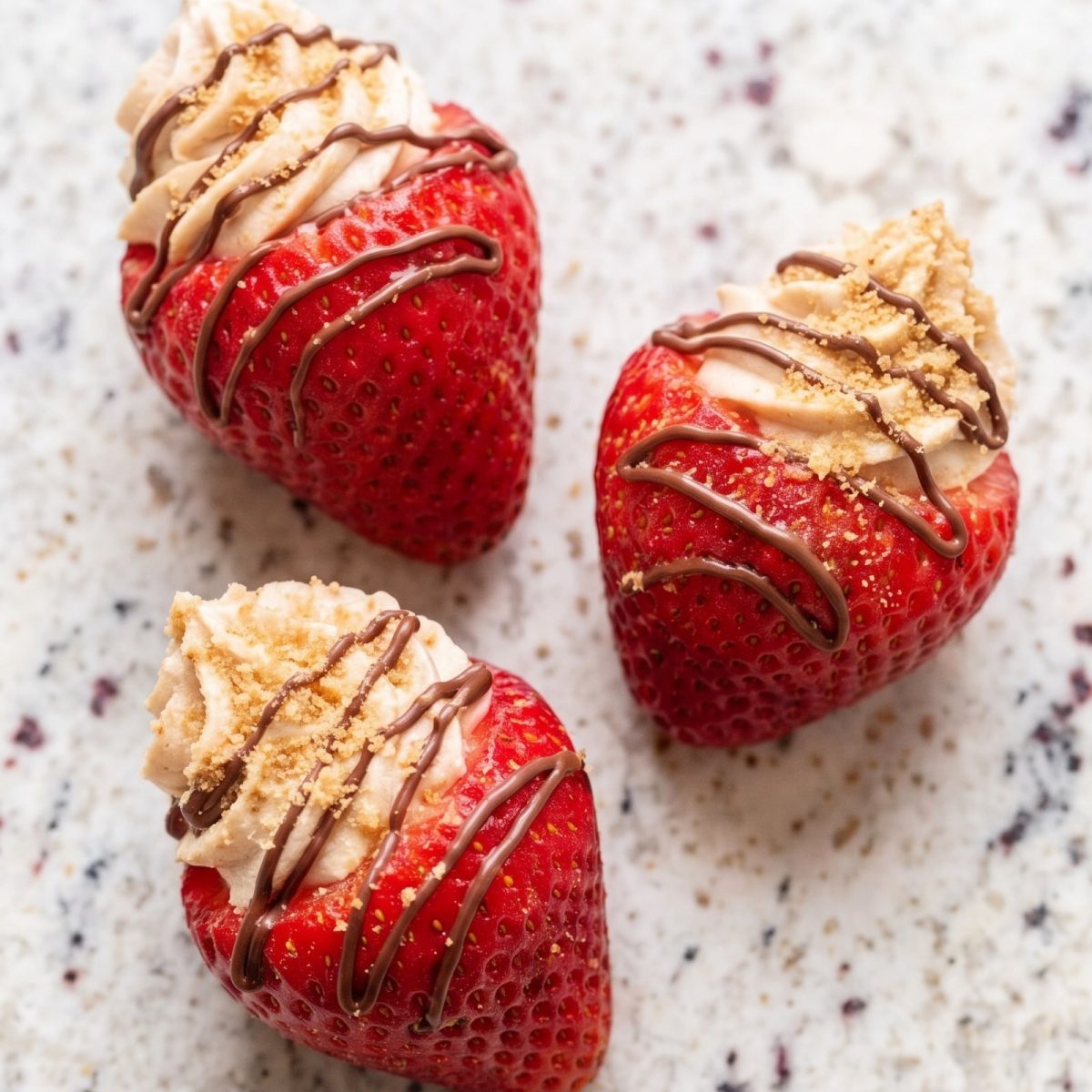 Dairy Free Protein Cheesecake Stuffed Strawberries