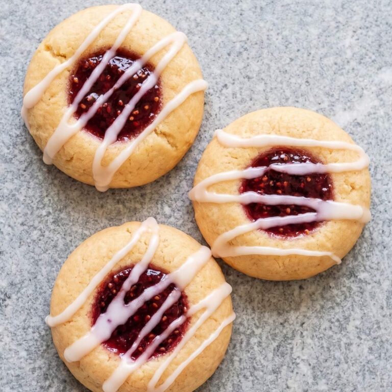 Dairy Free Raspberry Thumbprint Cookies
