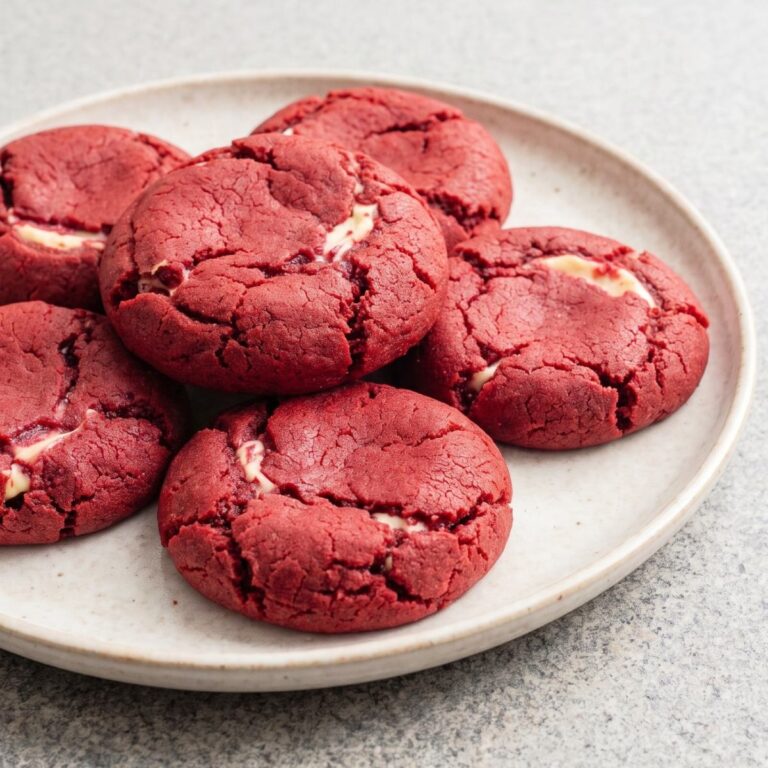 Dairy Free Red Velvet Cheesecake Cookies