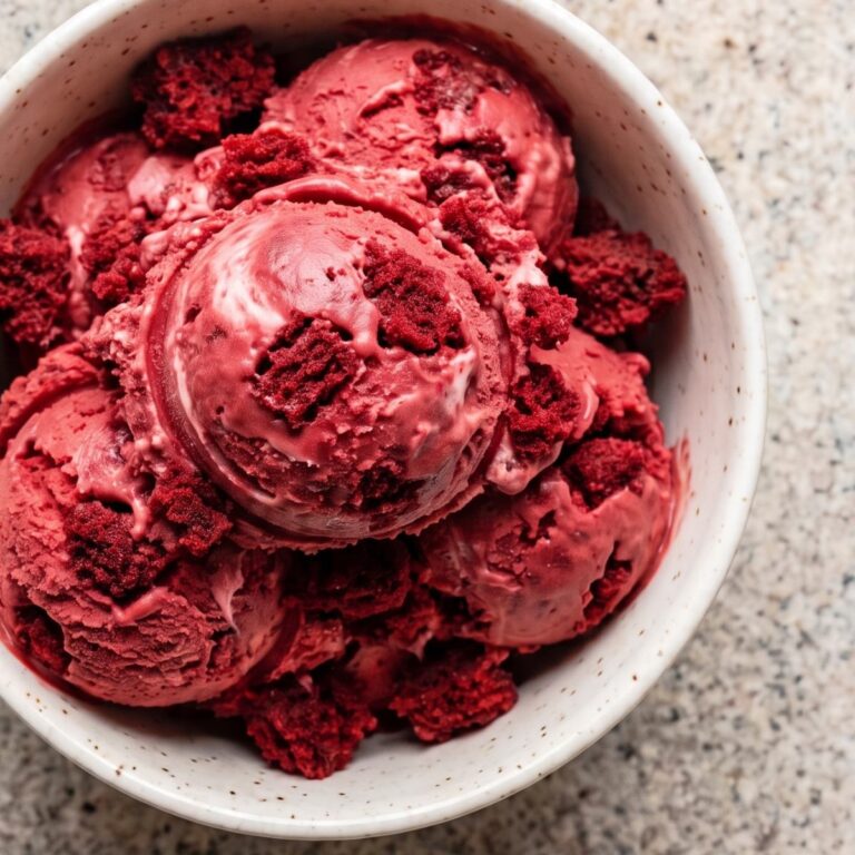 Dairy Free Red Velvet Cheesecake Ice Cream