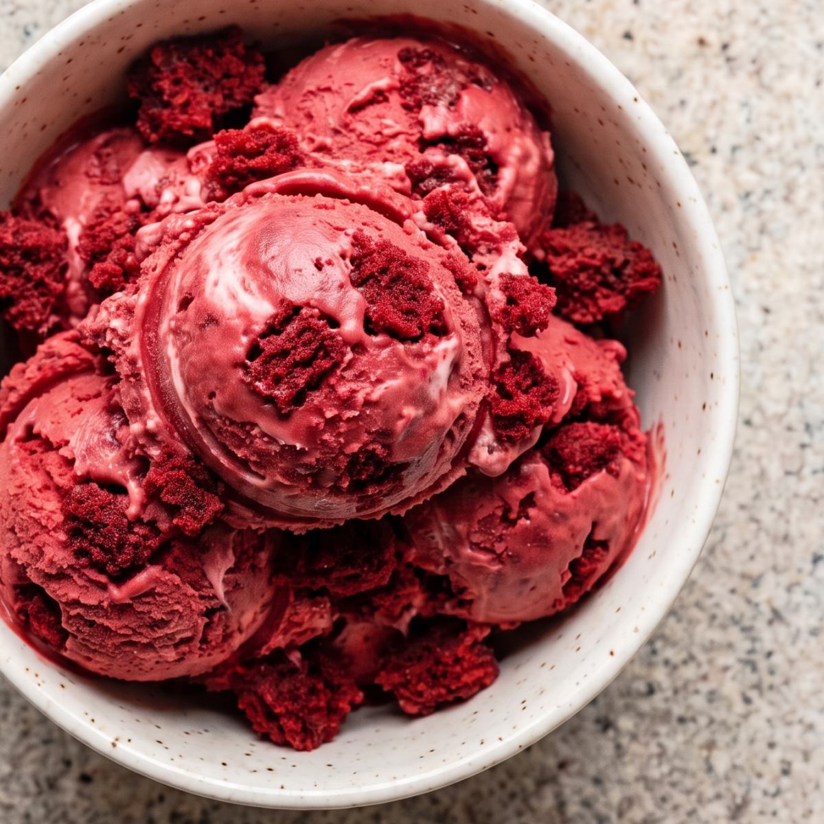 Dairy Free Red Velvet Cheesecake Ice Cream