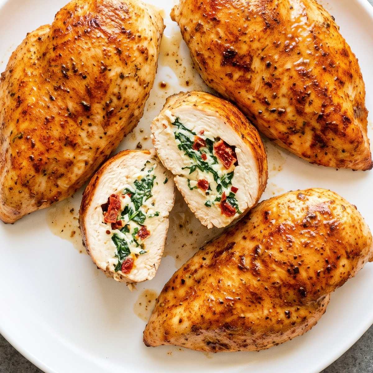 Dairy Free Spinach Stuffed Chicken Breast