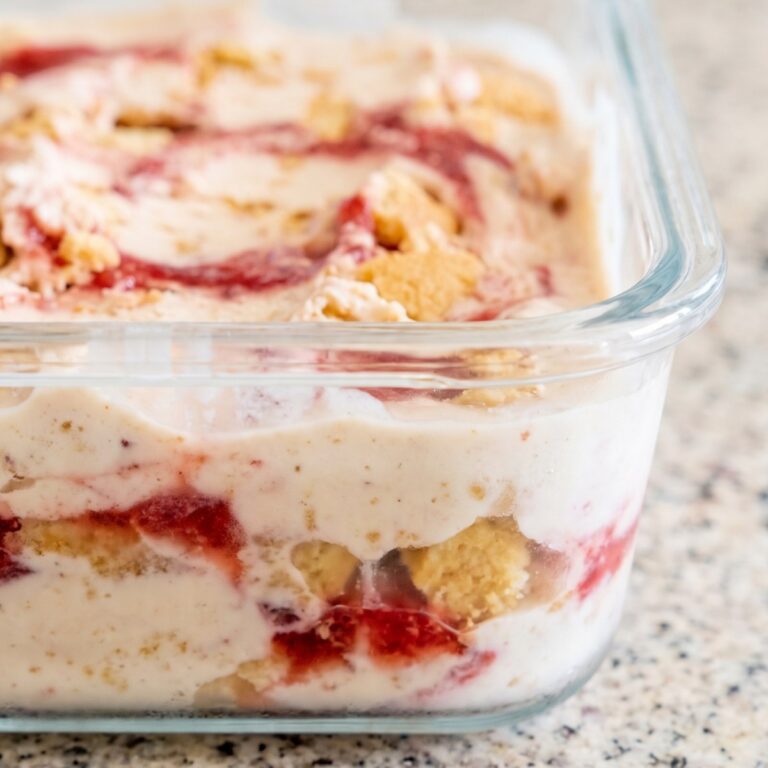 Dairy Free Strawberry Shortcake Crunch Ice Cream